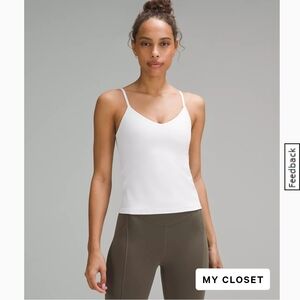 Lululemon Align Waist Length Cami Tank Top White 8 A/B cup